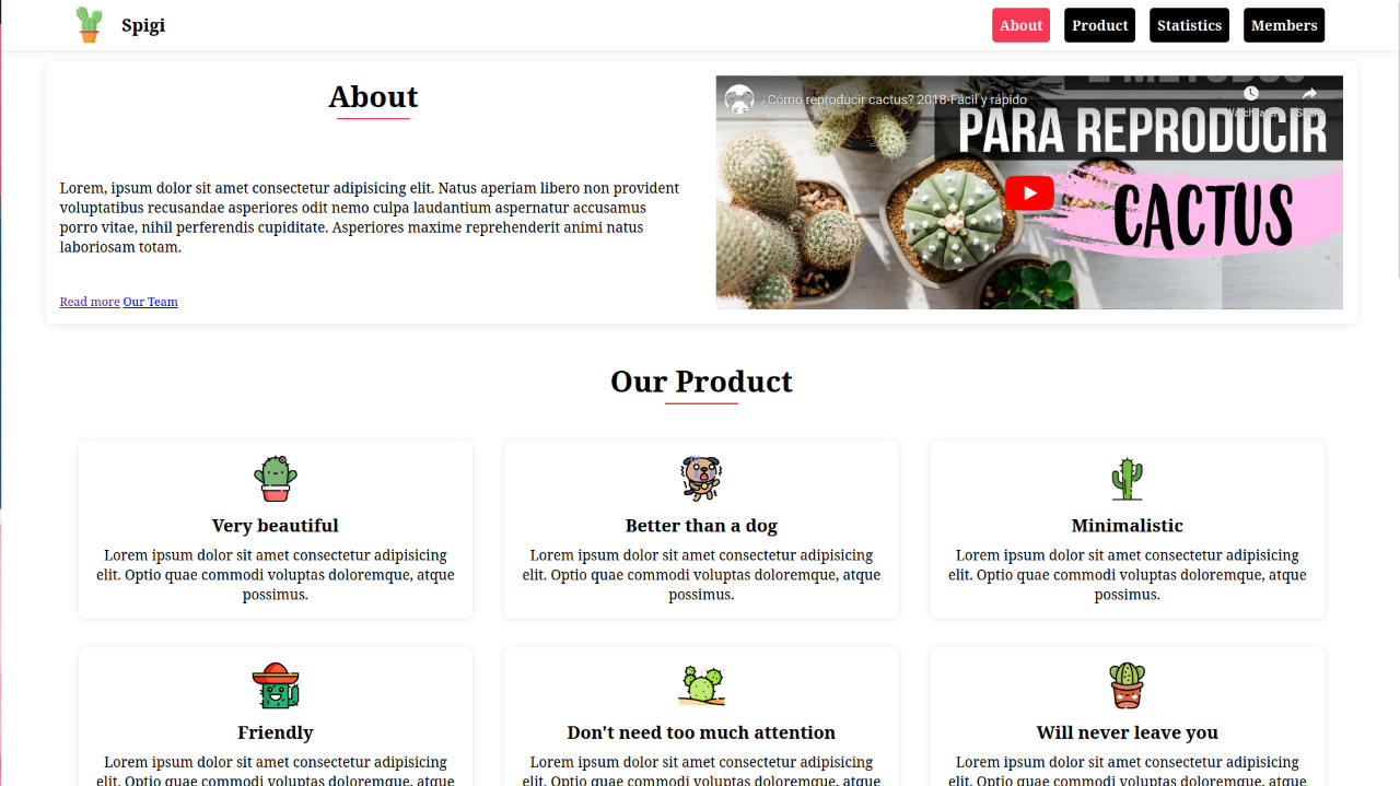 Product Landing Page